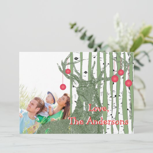  vogelboom - kerstkaart (Staand voorkant)