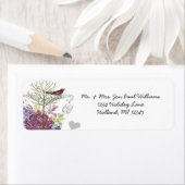 vogelboom Musical Raspberry Damask Tree Etiket (Insitu)