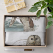  vogelboom ontkoppelen Franse poststempel Tissuepapier (Geschenk)