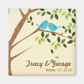 Vogelboom Sla de datummagneet op Magneet (Voorkant)