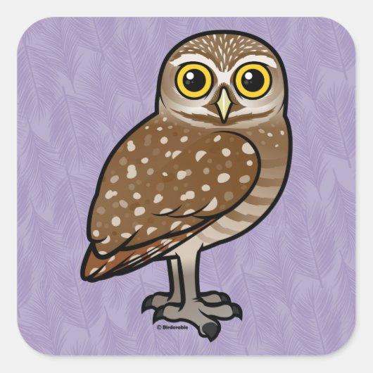 Vogelboomkorren Vierkante Sticker (Voorkant)