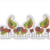 Vogelborte Sticker (Voorkant)