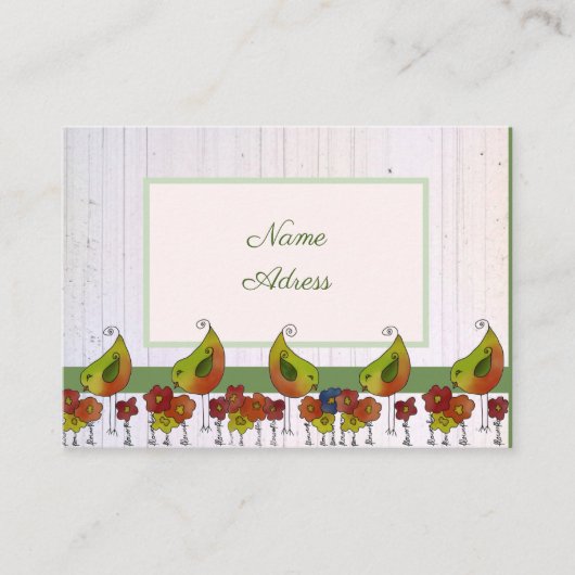 Vogelborte Visitekaartje (Voorkant)