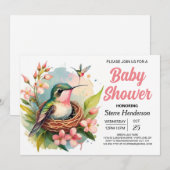 Vogelbos Schattige Baby shower Kaart (Voorkant / Achterkant)