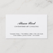 Vogelbos van Leslie Peppers Visitekaartje (Achterkant)