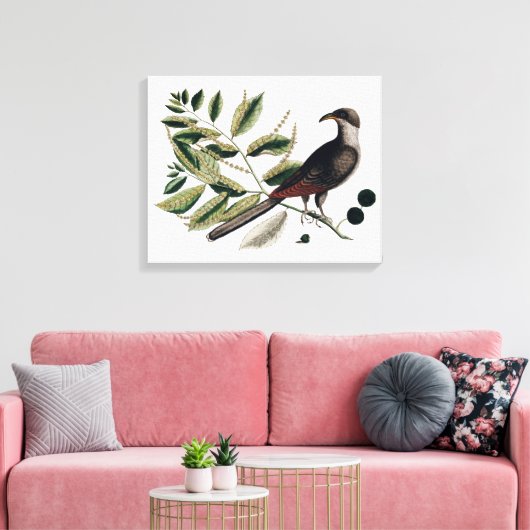 vogelbotanisch canvas afdruk (Insitu (Woonkamer))