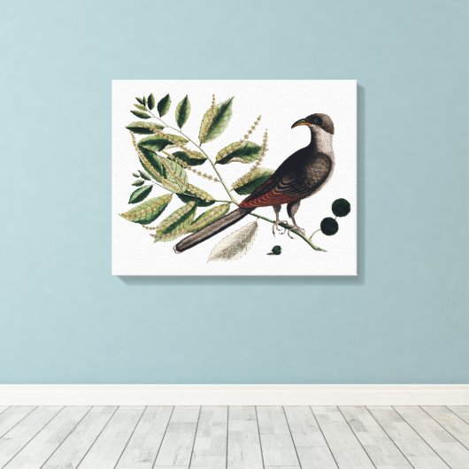 vogelbotanisch canvas afdruk (Insitu (Houten vloer))