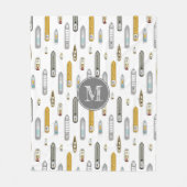 Vogelboten met uitzicht op de rivier ELKE kleur Fleece Deken (Voorkant)