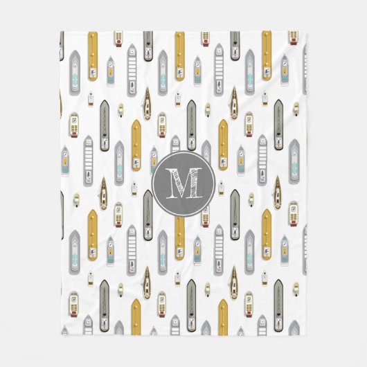 Vogelboten met uitzicht op de rivier ELKE kleur Fleece Deken (Voorkant)