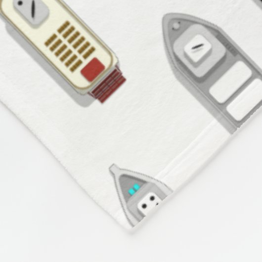 Vogelboten met uitzicht op de rivier ELKE kleur Fleece Deken (Hoek)