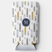 Vogelboten met uitzicht op de rivier ELKE kleur Seltzer Blikjeskoeler (Voorkant)