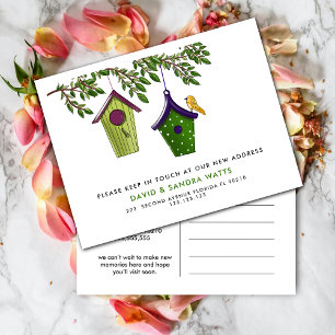 Vogelboxen wijzigen adres verplaatst aankondigingskaart