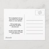 Vogelboxen wijzigen adres verplaatst aankondigingskaart (Achterkant)