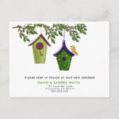 Vogelboxen wijzigen adres verplaatst aankondigingskaart (Voorkant)