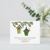 Vogelboxen wijzigen adres verplaatst aankondigingskaart (Staand voorkant)