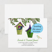 Vogelboxen wijzigen adres verplaatst aankondigingskaart (Voorkant / Achterkant)