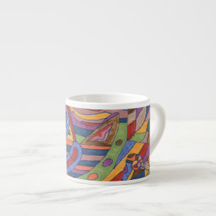 Vogelbrein, oorspronkelijk abstract espresso kop