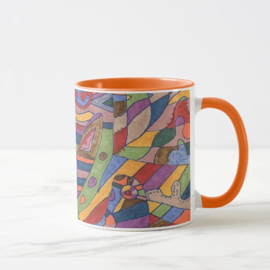 Vogelbrein, oorspronkelijk abstract mok (Rechts)