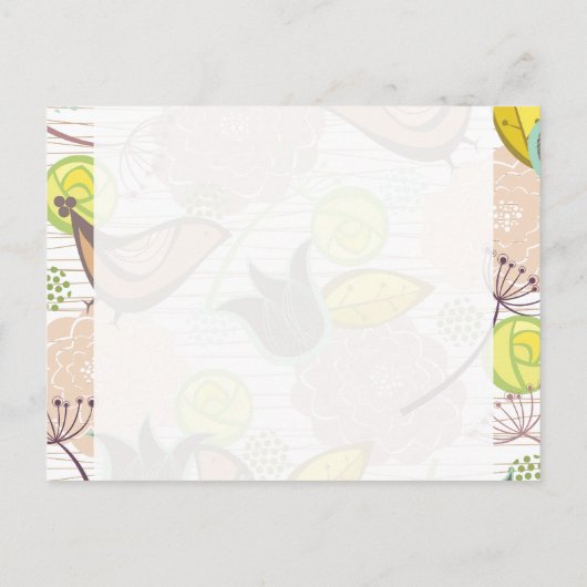 Vogelbroden met snoepgoed bewaren de datum-Briefka Aankondigingskaart (Achterkant)