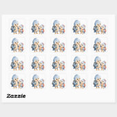 Vogelbroers en -zusters Mooie Vierkante Sticker (Vel)