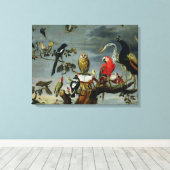 Vogelconcert Canvas Afdruk (Insitu (Houten vloer))