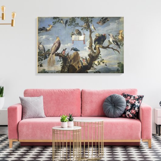 Vogelconcert van Frans Snijders Canvas Afdruk (Insitu (Woonkamer))
