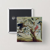 Vogelconcert Vierkante Button 5,1 Cm (Voorkant /achterkant)