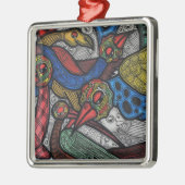 Vogelconferentie Metalen Ornament (Links)