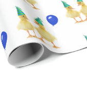 Vogeldag Eenden met een blauwe ballon Cadeaupapier (Rol Hoek)