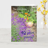  vogeldag Kaart voor grootmoeder (Gele Bloem)