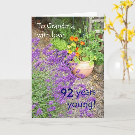  vogeldag Kaart voor grootmoeder (Gele Bloem)