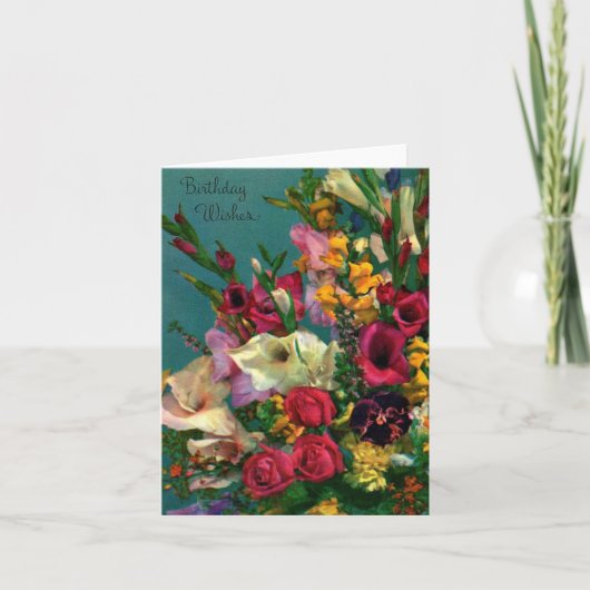  vogeldagbloemen kaart (Voorkant)