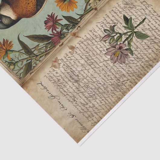 Vogeldagboek Tissuepapier (Detail)