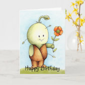 Vogeldagzaadschap met een ventilator kaart (Gele Bloem)