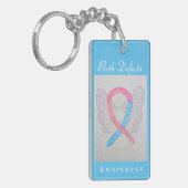 Vogeldefecten Awareness Ribbon Angel Sleutelhanger (Voorkant Links)