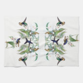 Vogeldieren bloemen keukenhanddoek (Horizontaal)