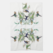 Vogeldieren bloemen keukenhanddoek (Verticaal)