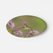 Vogeldieren en wilde bloemen papieren bordje (Gekanteld)