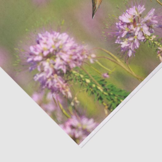 Vogeldieren en wilde bloemen tissuepapier (Detail)