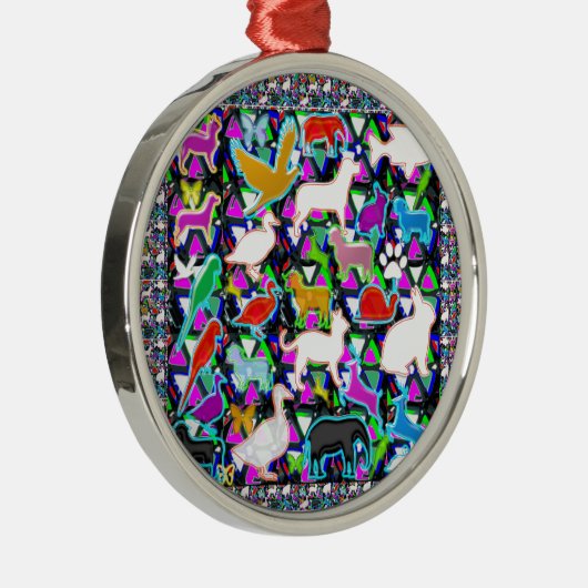 Vogeldieren Gezelschapsdierentuin Kinder Kinderen  Metalen Ornament (Rechts)