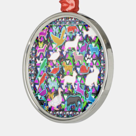 Vogeldieren Gezelschapsdierentuin Kinder Kinderen  Metalen Ornament (Links)