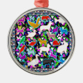 Vogeldieren Gezelschapsdierentuin Kinder Kinderen  Metalen Ornament (Voorkant)