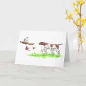 Vogeldog en fazanten kaart (Gele Bloem)