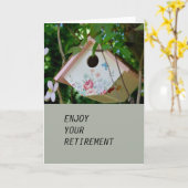 Vogeldoos met  boerkaart kaart (Gele Bloem)