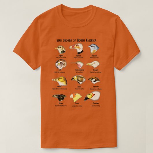 vogeldrones uit Noord-Amerika Cute Bird Lovers T-shirt (Design voorkant)