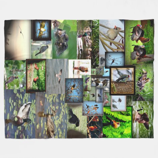 Vogeldrukventiel Fleece Deken (Voorkant (Horizontaal))
