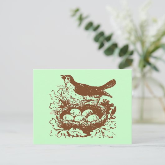  vogeleieren en nesteieren briefkaart (Staand voorkant)