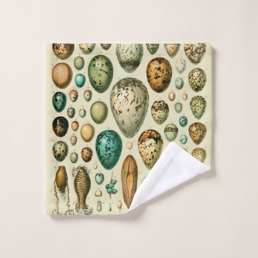  vogeleieren Franse viseieren Bad Handdoek (Wasdoekje)