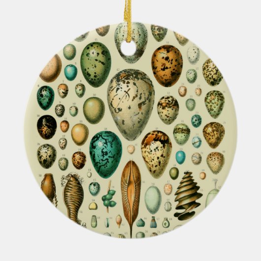  vogeleieren Franse viseieren Keramisch Ornament (Achterkant)