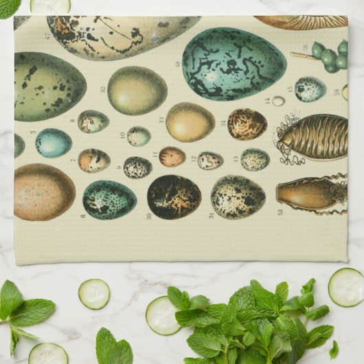  vogeleieren Franse viseieren Theedoek (Gevouwen)